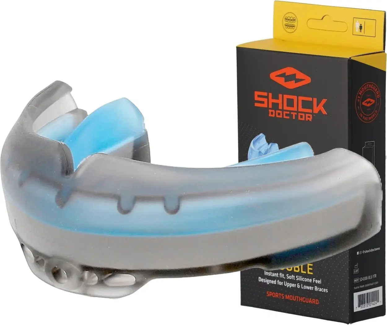 Капа Shock Doctor Ultra Braces під брекети доросла (вік 12+) Black (art. 4701-BK-AD) — фото 2