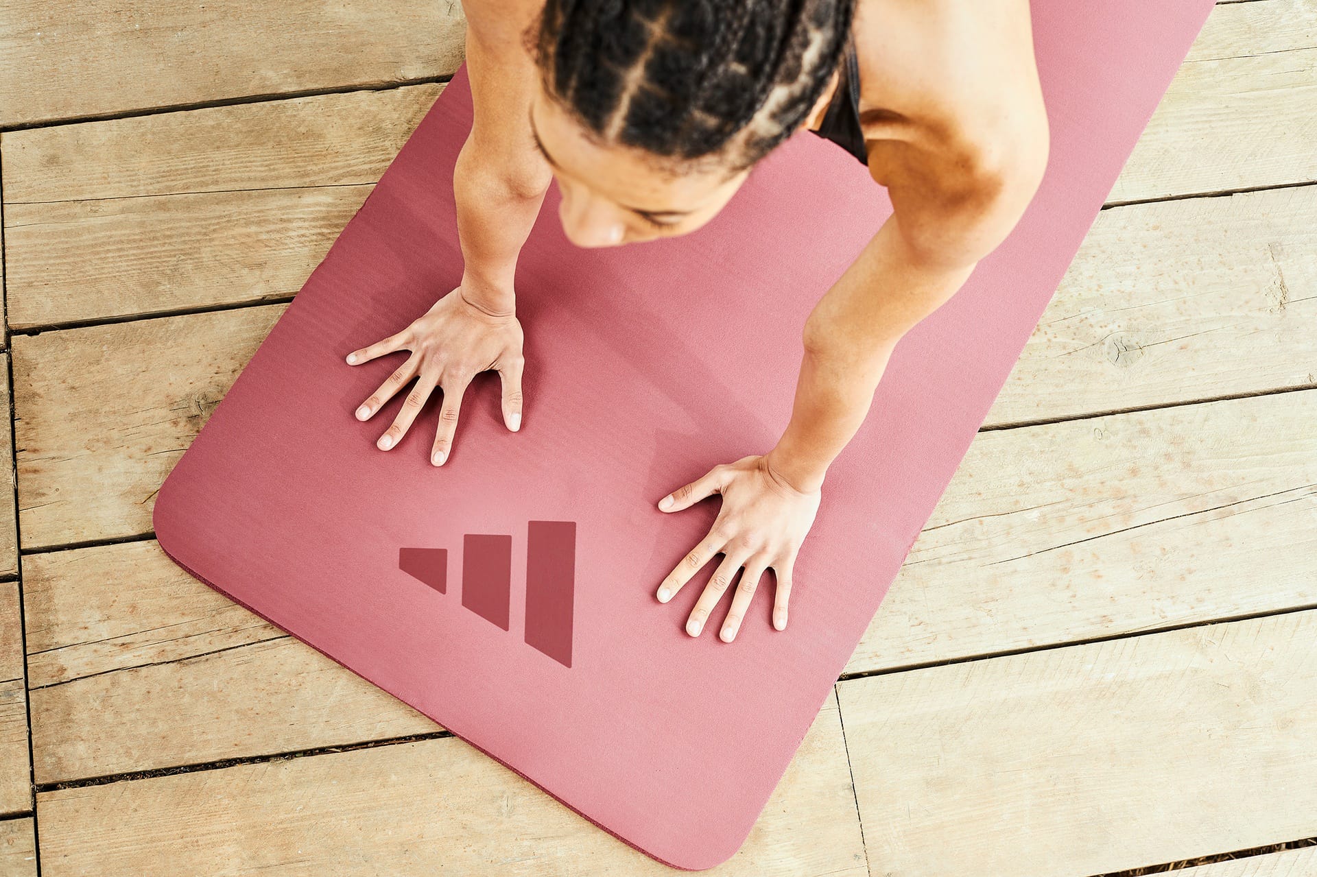 Килимок для пілатесу Adidas Pilates Mat рожевий 180 х 63 х 1,5 см (ADYG-10650MR-NL) — фото 8