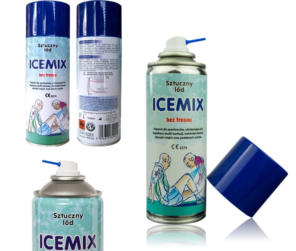 Охолоджуючий спрей "заморозка" спортивна ICEMIX "400мл. * 12 шт.(Польща) — фото 3