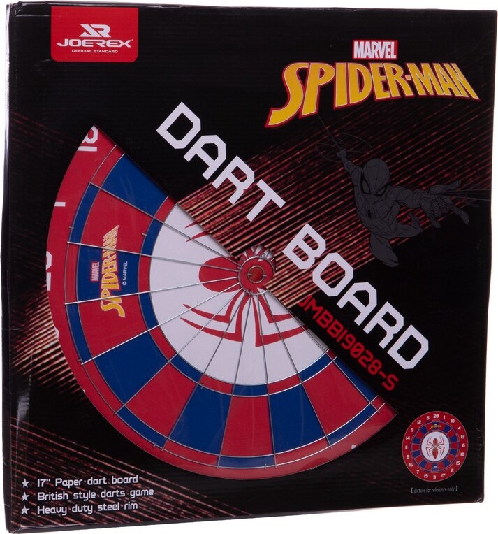 Дартс із пресованого паперу 6 дротиків і мішень JOEREX MARVEL SPIDERMAN 43см JMBB19028-S — фото 9