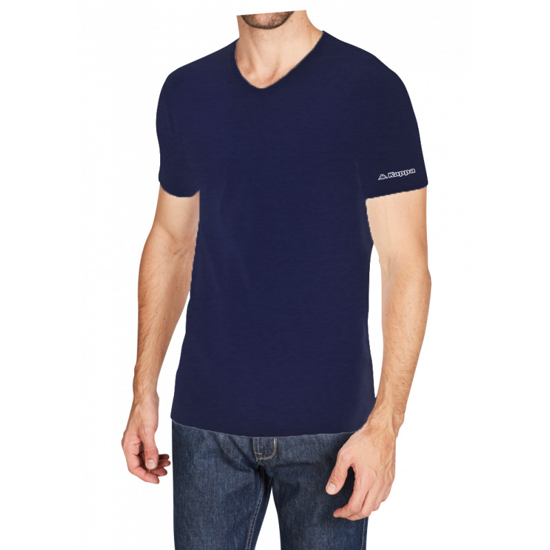 Футболка Kappa T-shirt Mezza Manica Scollo V темно-синій Чол L (K1316 BluNavy) — фото 1
