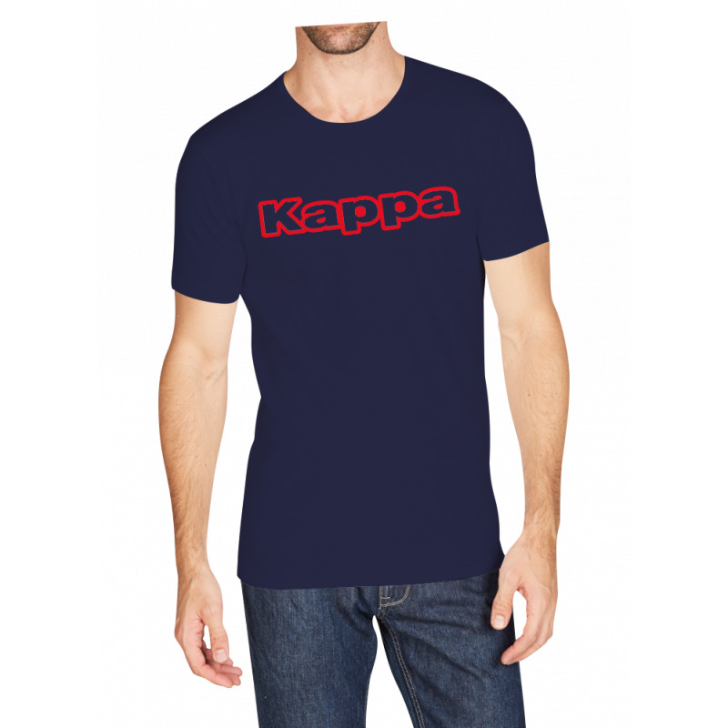 Футболка Kappa T-shirt Mezza Manica Girocollo con stampa logo pet темно-синій Чол XXL — фото 1