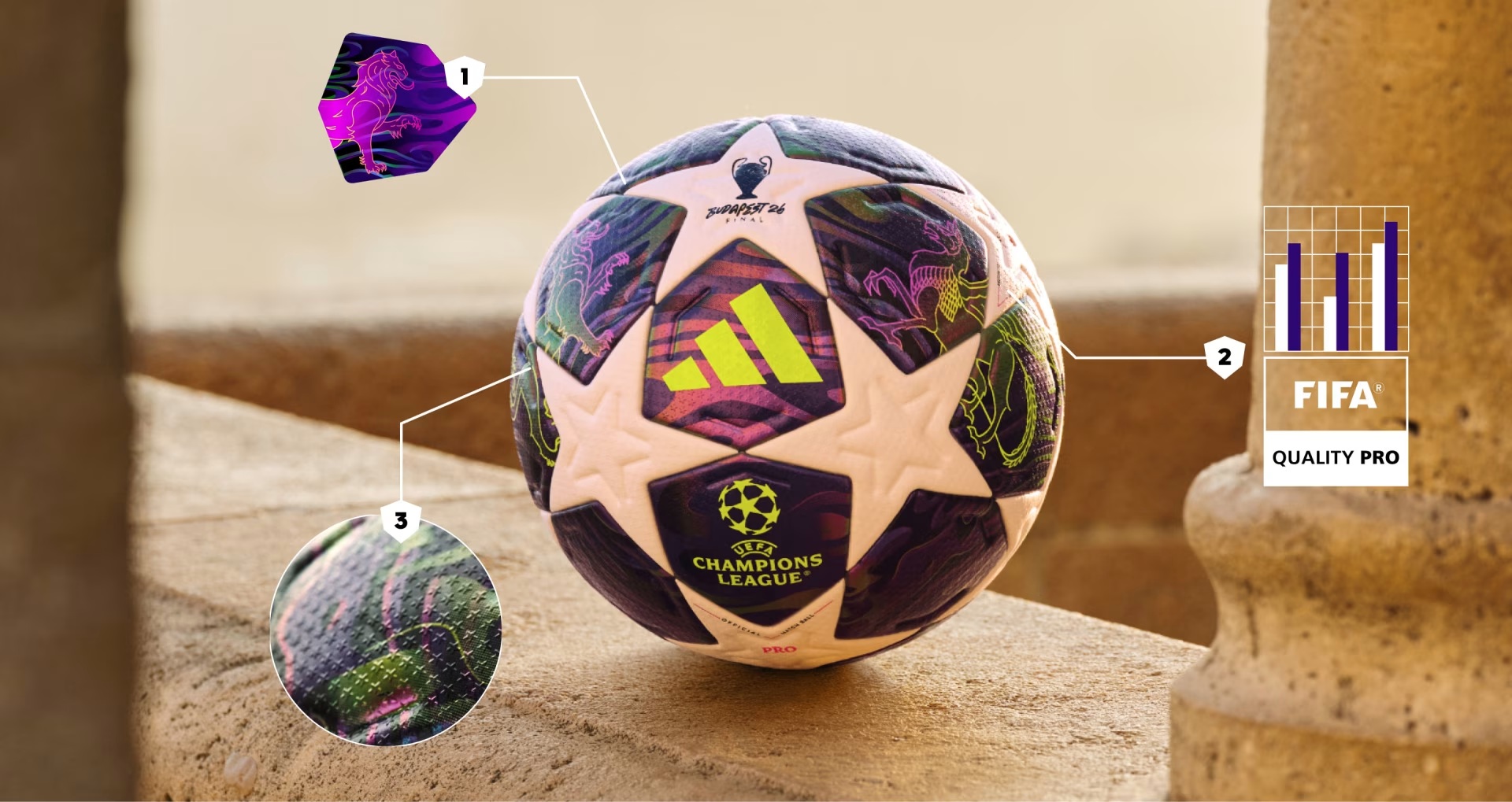 М'яч Adidas Champions League 25/26 Final OMB JX9077 — фото 8