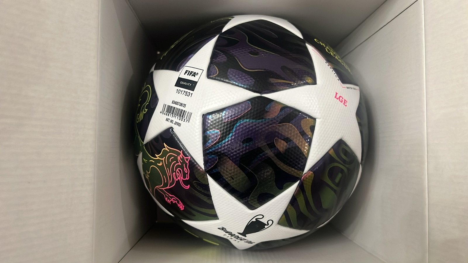 М'яч Adidas Champions League 25/26 Final League Box JX9101 — фото 8