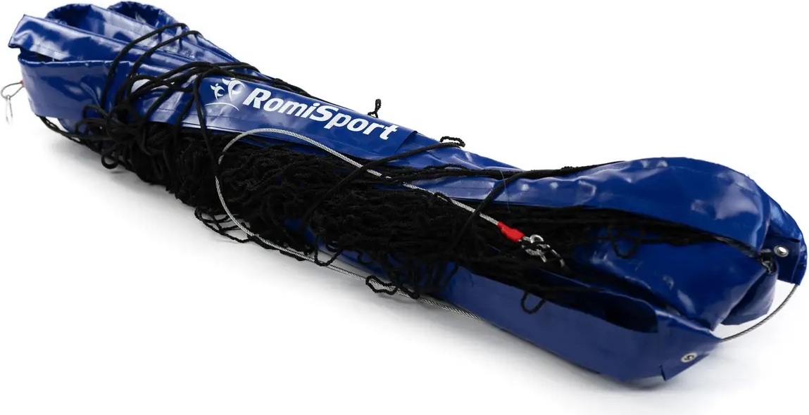 Сітка волейбольна Romi Sport "Професійна" (3мм. поліпропілен, 9,5м.) black/blue — фото 4