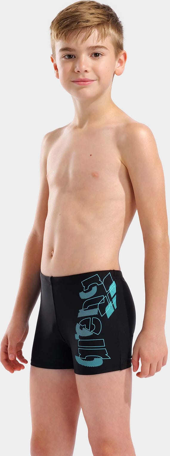 Плавки-шорти для хлопчиків Arena TALES SWIM SHORT чорний, бірюзовий 116 см — фото 1