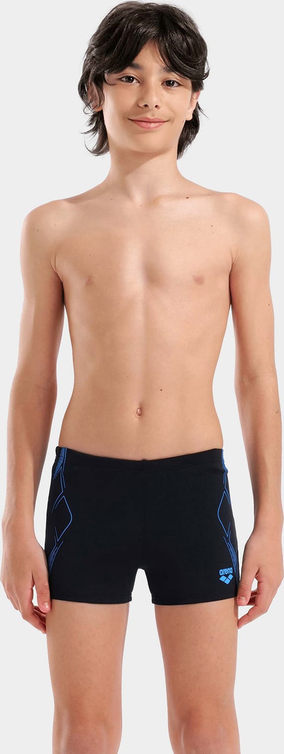 Плавки-шорти для хлопчиків Arena GRAPHIC SWIM SHORT чорний, бірюзовий 116 см — фото 1