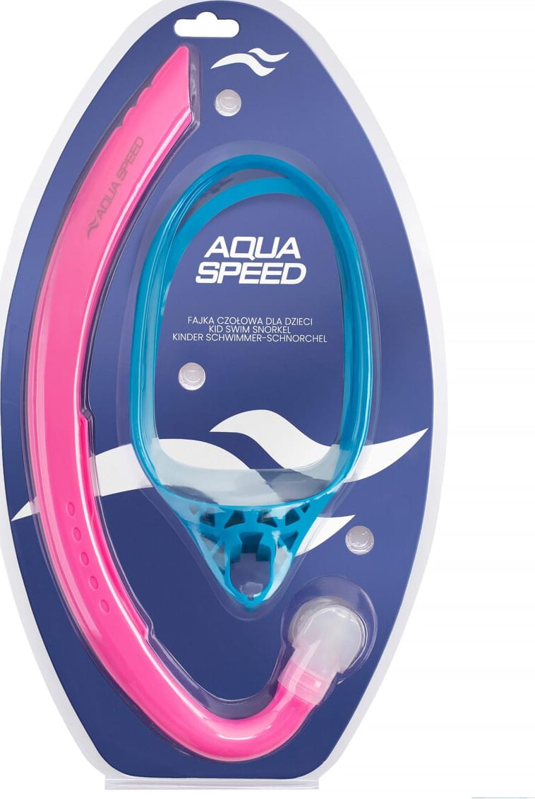 Дихальна трубка для снорклінгу Aqua Speed Juno Junior 62928 рожевий, синій Діт One Size — фото 4