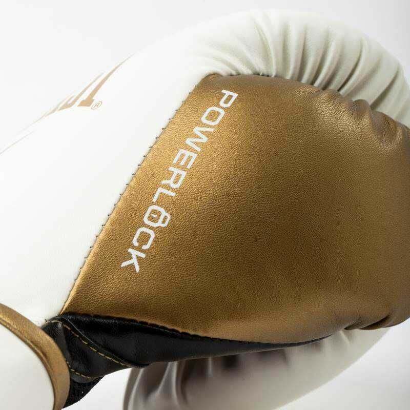 Боксерські рукавиці Everlast POWERLOCK 2R TRAINING GLOVE білий, золотий Уні 10 унцій (P00003048) — фото 4
