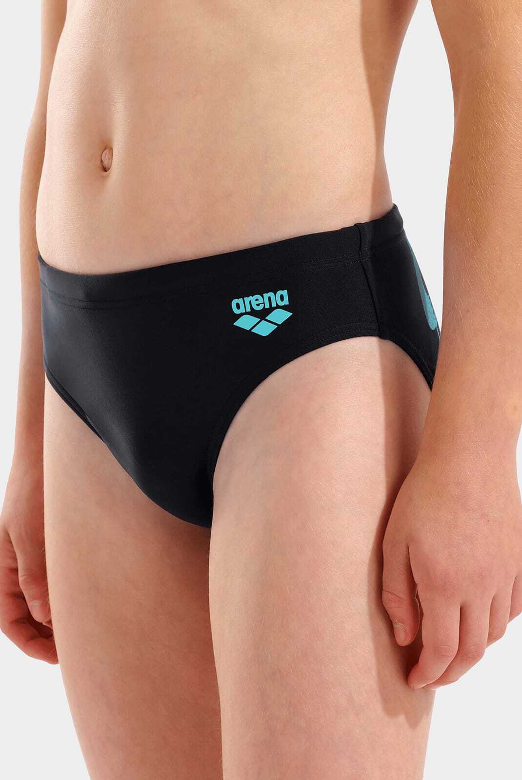 Плавки-сліпи для хлопчиків Arena TALES SWIM BRIEFS чорний, бірюзовий 116 см — фото 3