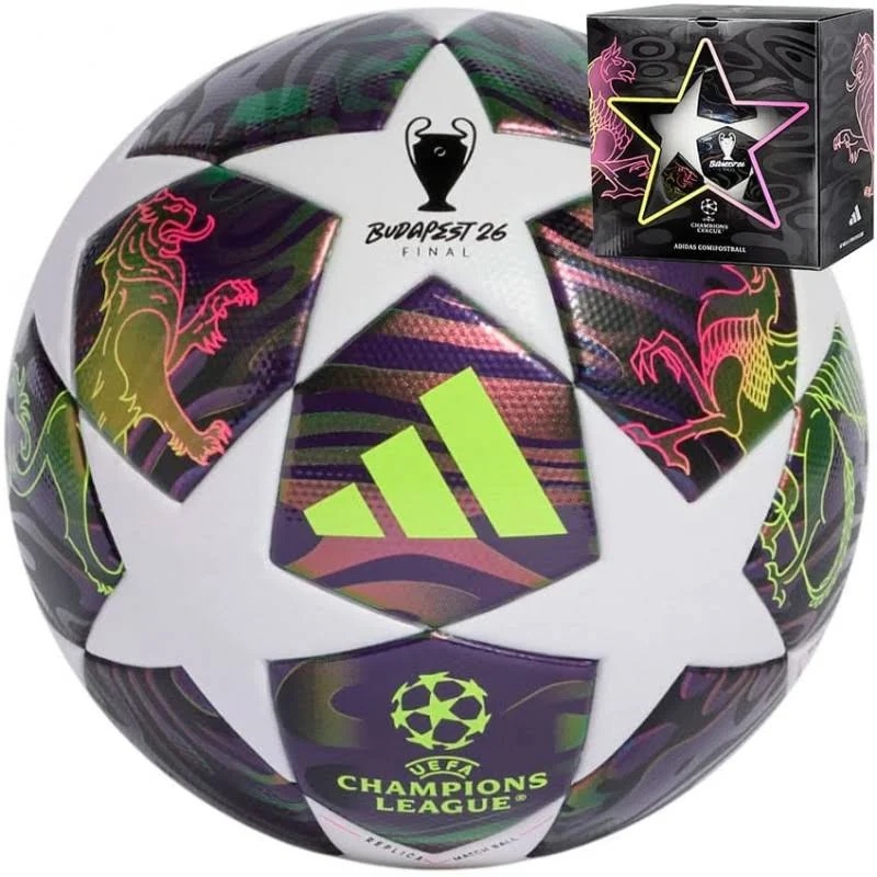 Футбольний м'яч Adidas UCL League BOX 2026 Budapest JX9101, розмір №4 — фото 8