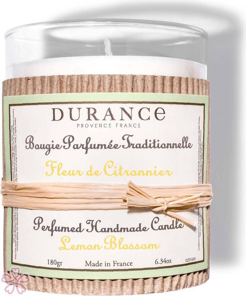 Парфюмированная свеча Durance Perfumed Handcraft Candle 180 г Лимонний цвіт — фото 3