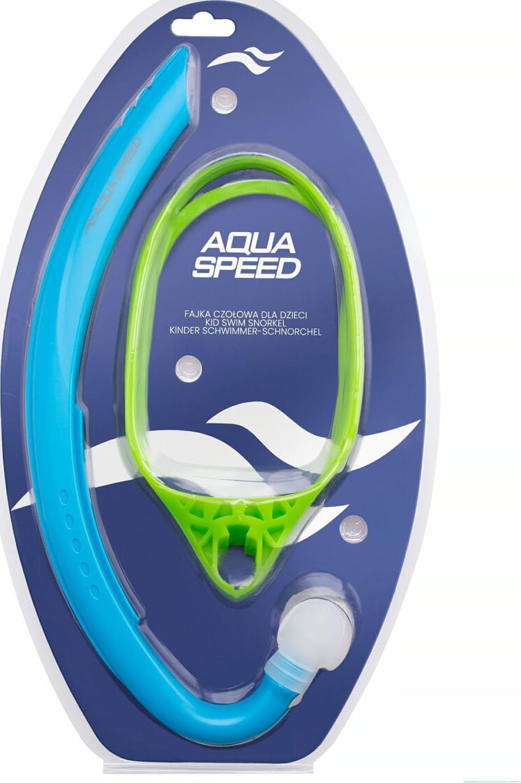 Дихальна трубка для снорклінгу Aqua Speed Juno Junior 62926 синій, зелений Діт One Size — фото 4