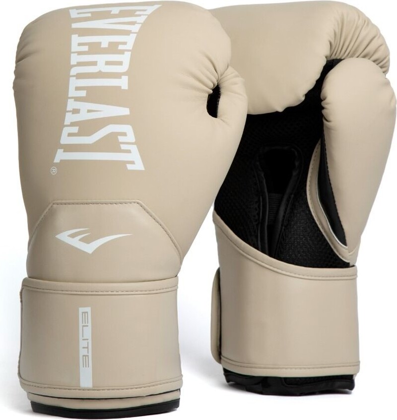 Боксерські рукавиці Everlast ELITE 2 BOXING GLOVES бежевий, чорний Уні 10 унцій — фото 5