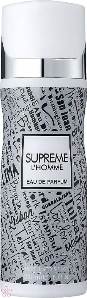Дезодорант для чоловіків Fragrance World Supreme L Homme 200 мл — фото 1