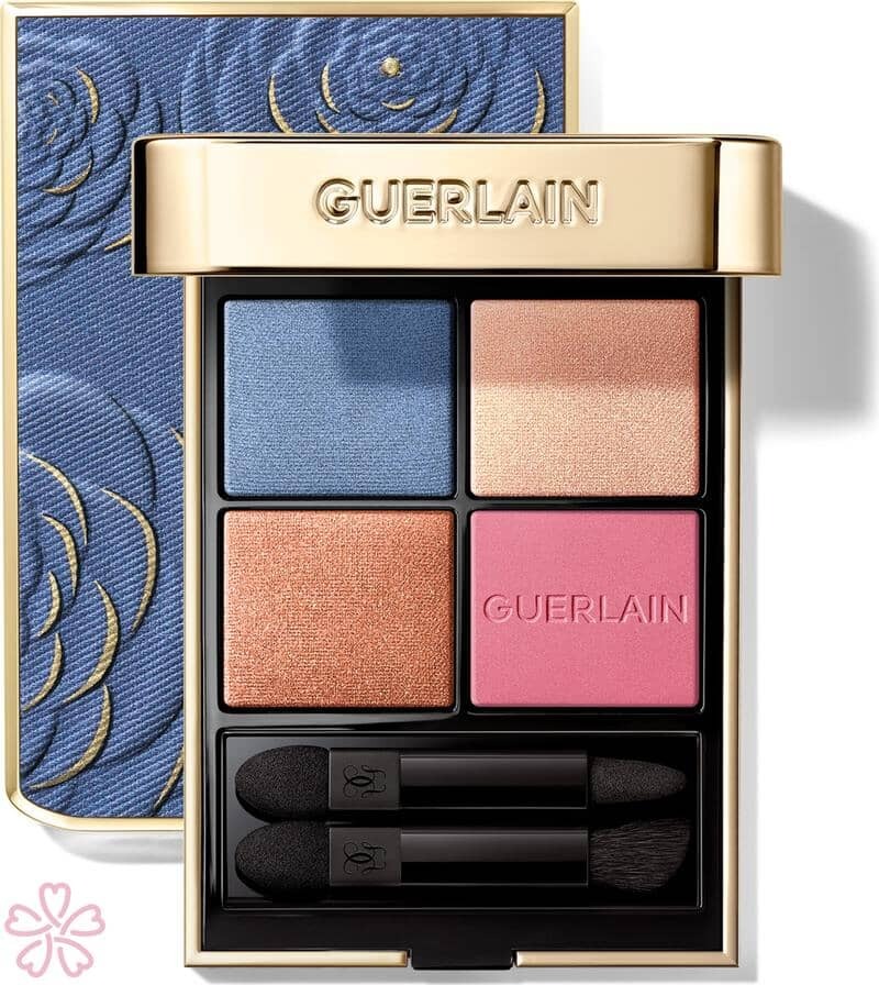 Палетка теней для век Guerlain Ombre G Quad Eyeshadow Palette 396 Denim Blossom — фото 3