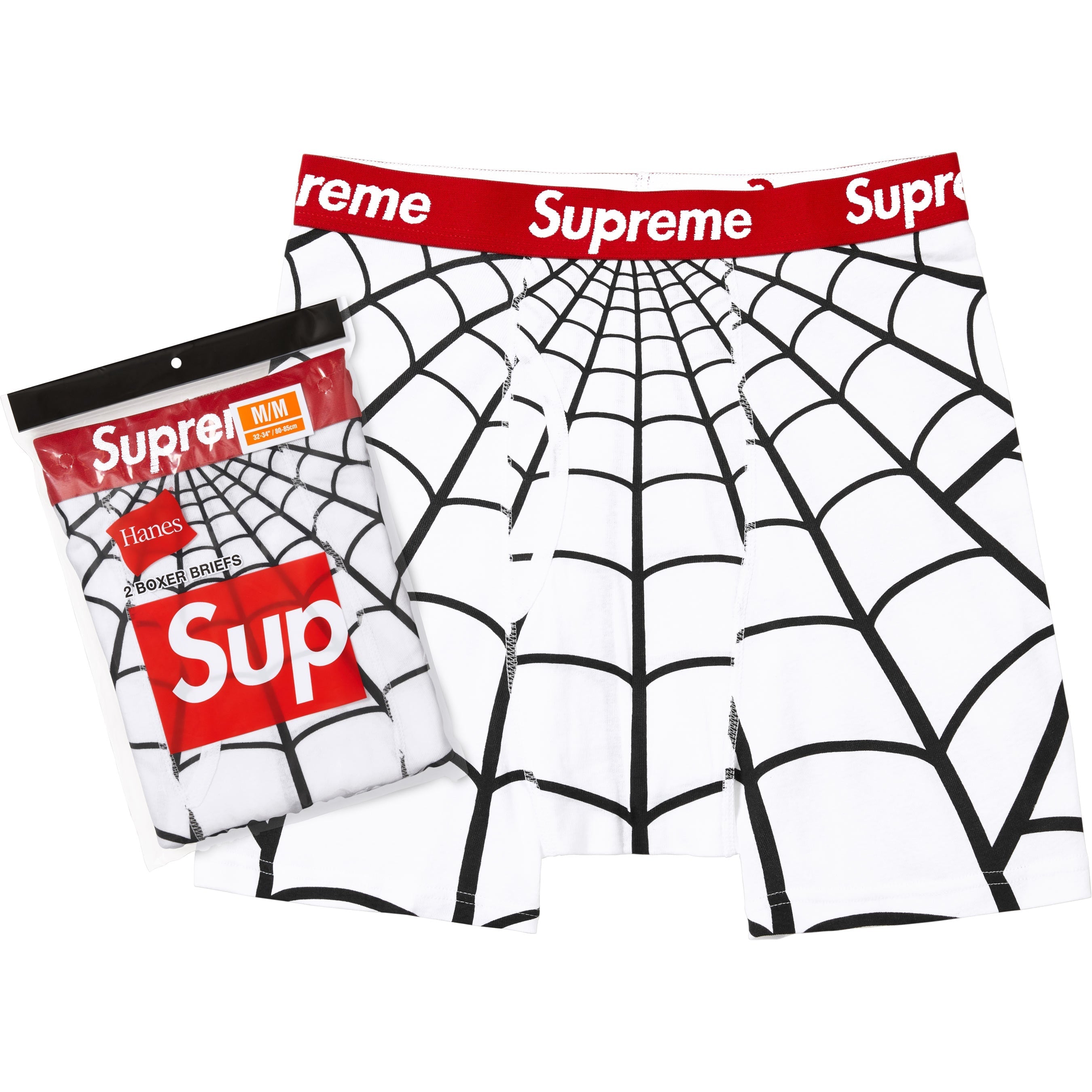 Боксери Supreme/Hanes Spider-Man Boxer Briefs (2 Pack) 'White' — фото 1