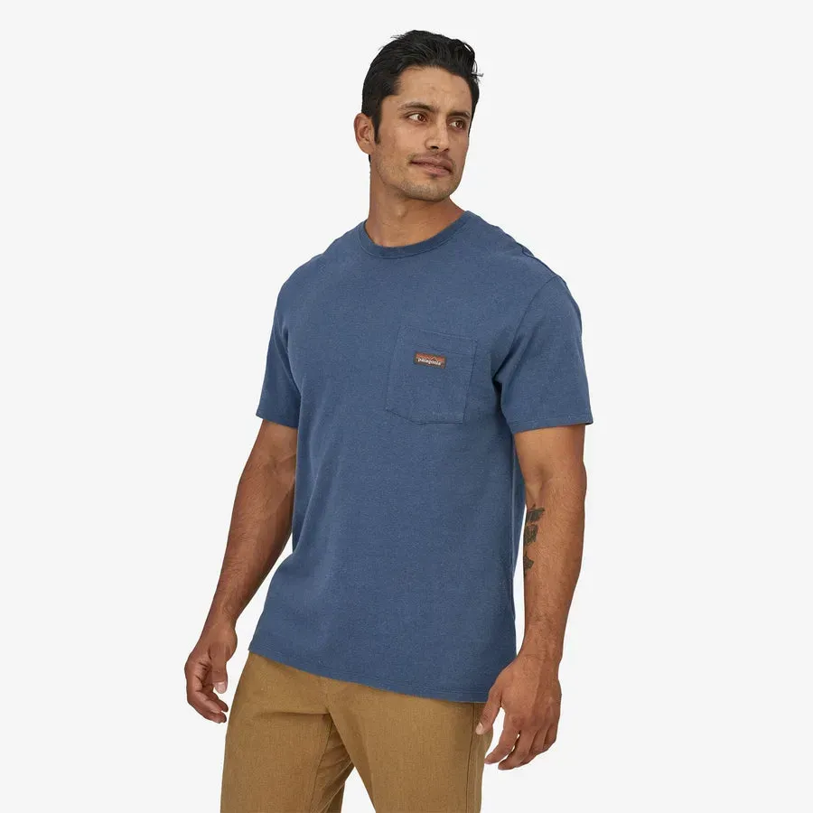 Футболка Patagonia M's Work Pocket Stone Blue — фото 1
