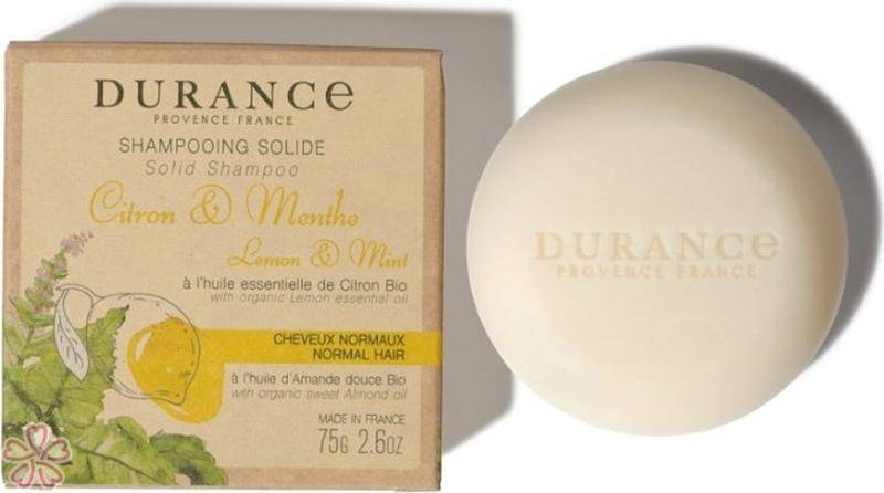 Твердый шампунь для нормальных волос Durance Solid Shampoo Normal Hair Lemon & Mint 75 г Лимон і М'ята