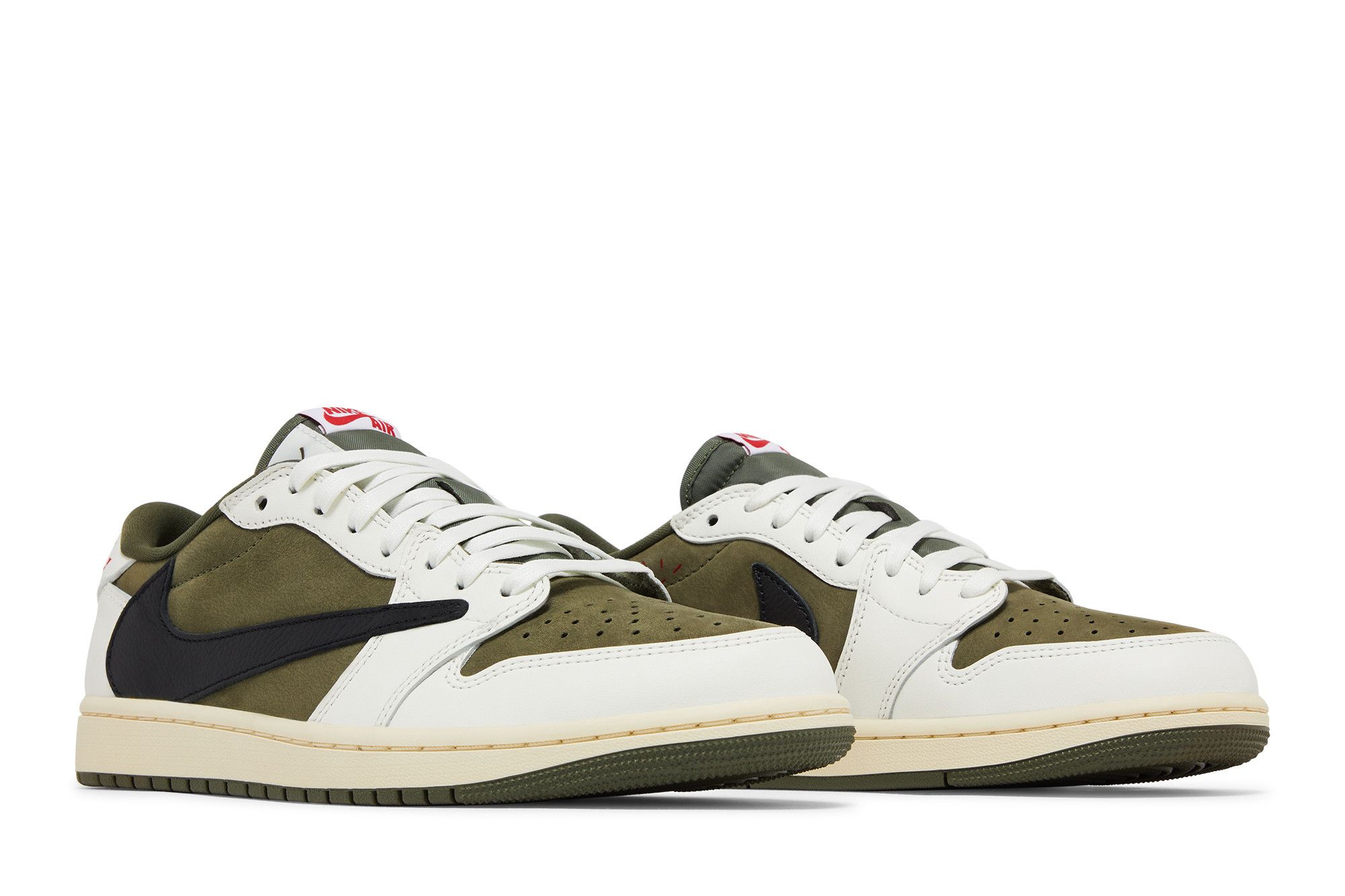Кросівки чоловічі Nike Travis Scott x Air Jordan 1 Retro Low OG SP 'Reverse Olive / Medium Olive' — фото 7