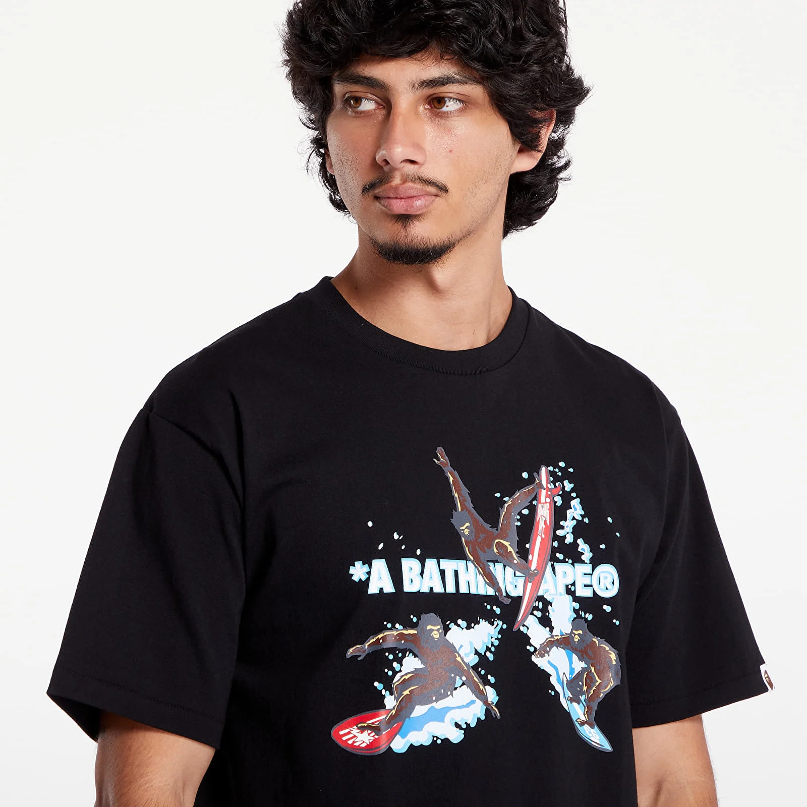 Футболка чоловіча Bape Surfing Apes Tee (001TEK701002F) — фото 2