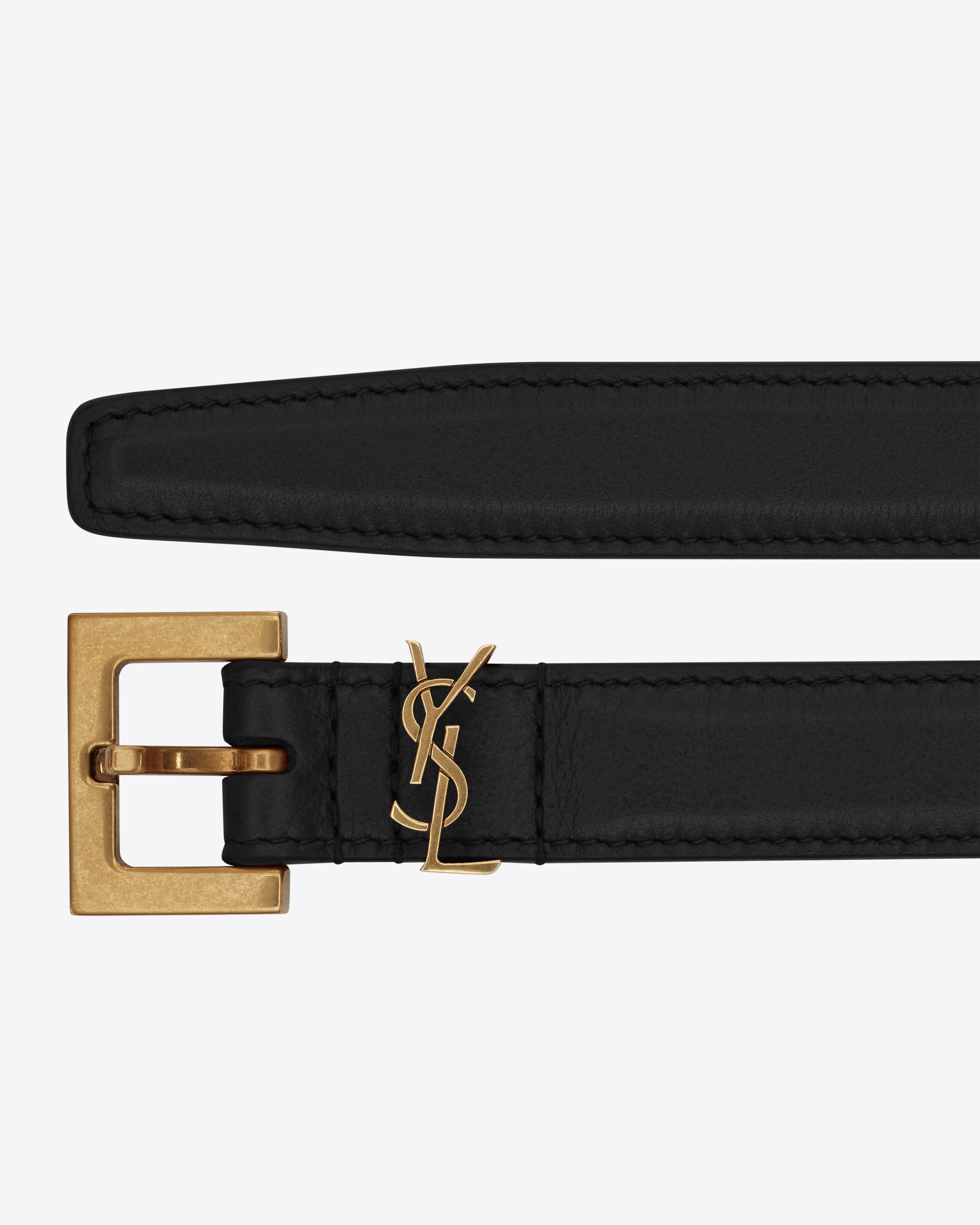 CASSANDRE belt in grained lambskin BLACK — фото 2