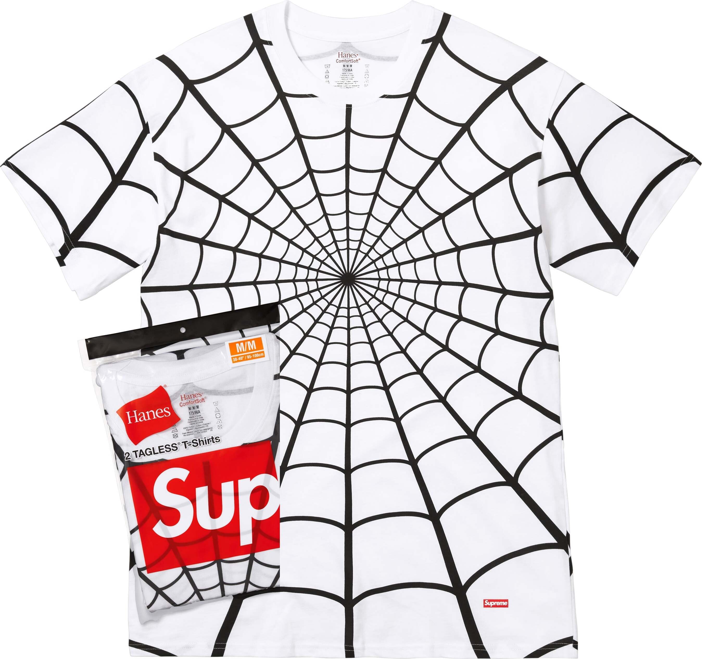 Футболки Supreme/Hanes Spider-Man Tagless Tees (2 Pack) 'White' — фото 3