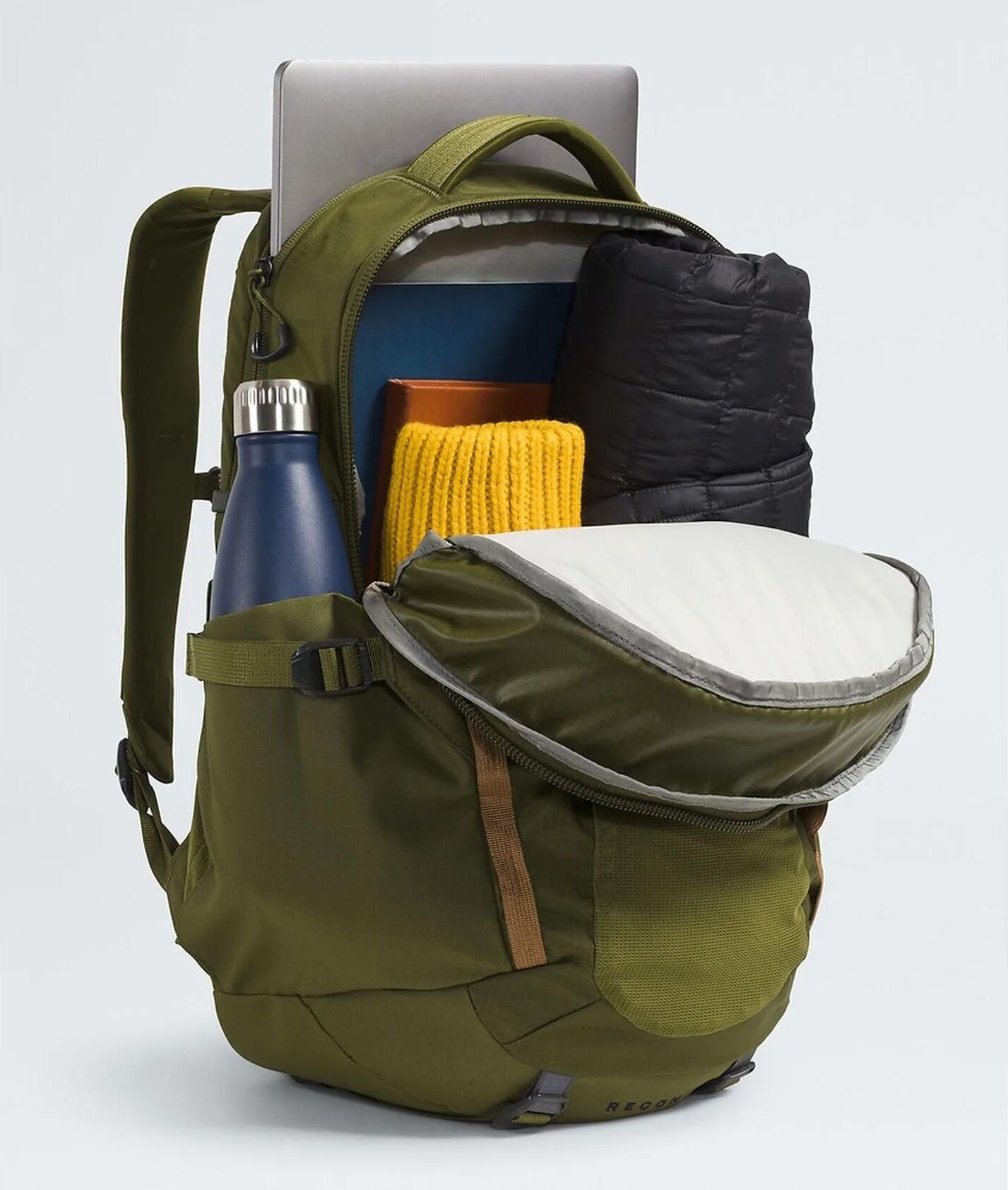 The North Face Recon Backpack Asphalt Grey Li Forest Olive/Utility Brown — фото 4