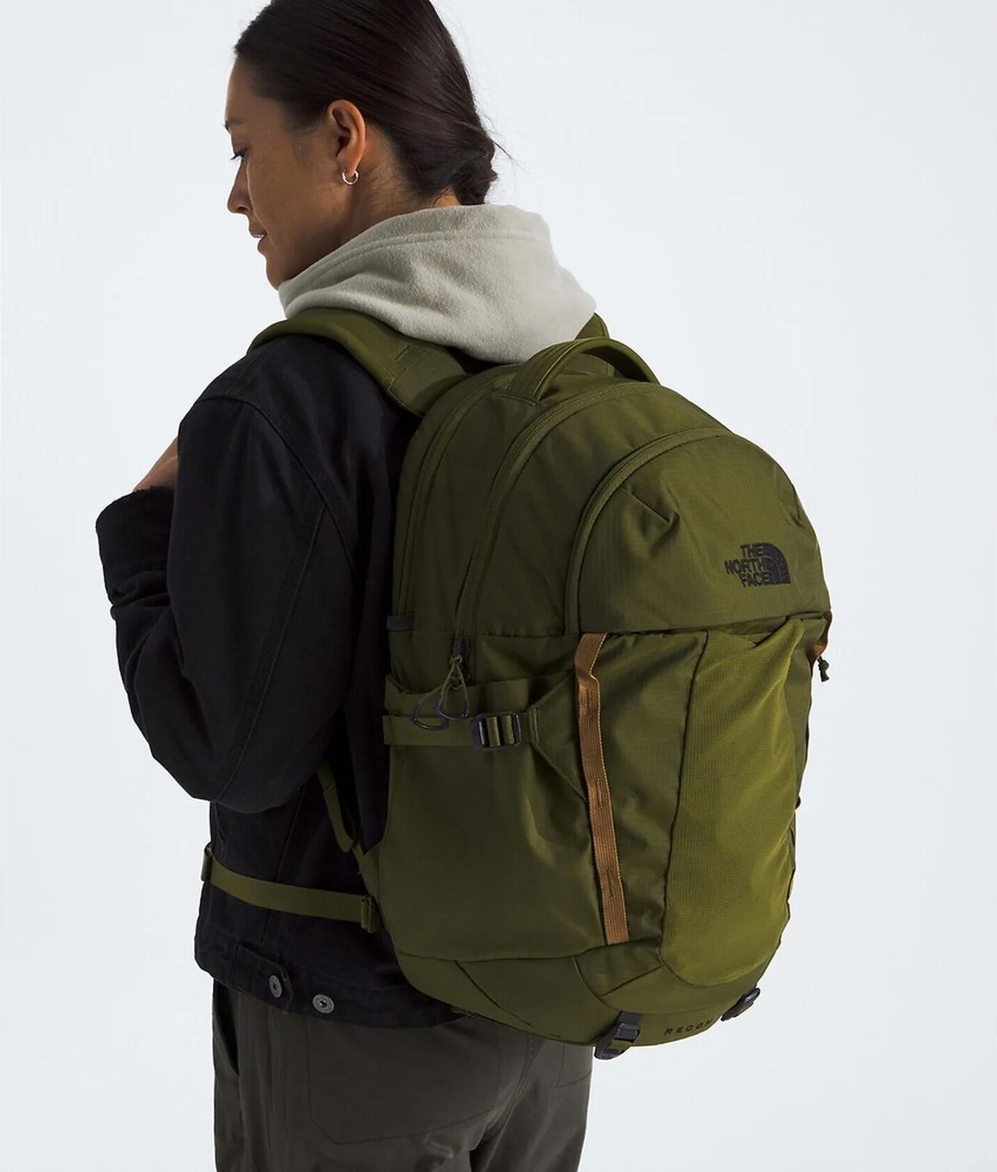 The North Face Recon Backpack Asphalt Grey Li Forest Olive/Utility Brown — фото 6