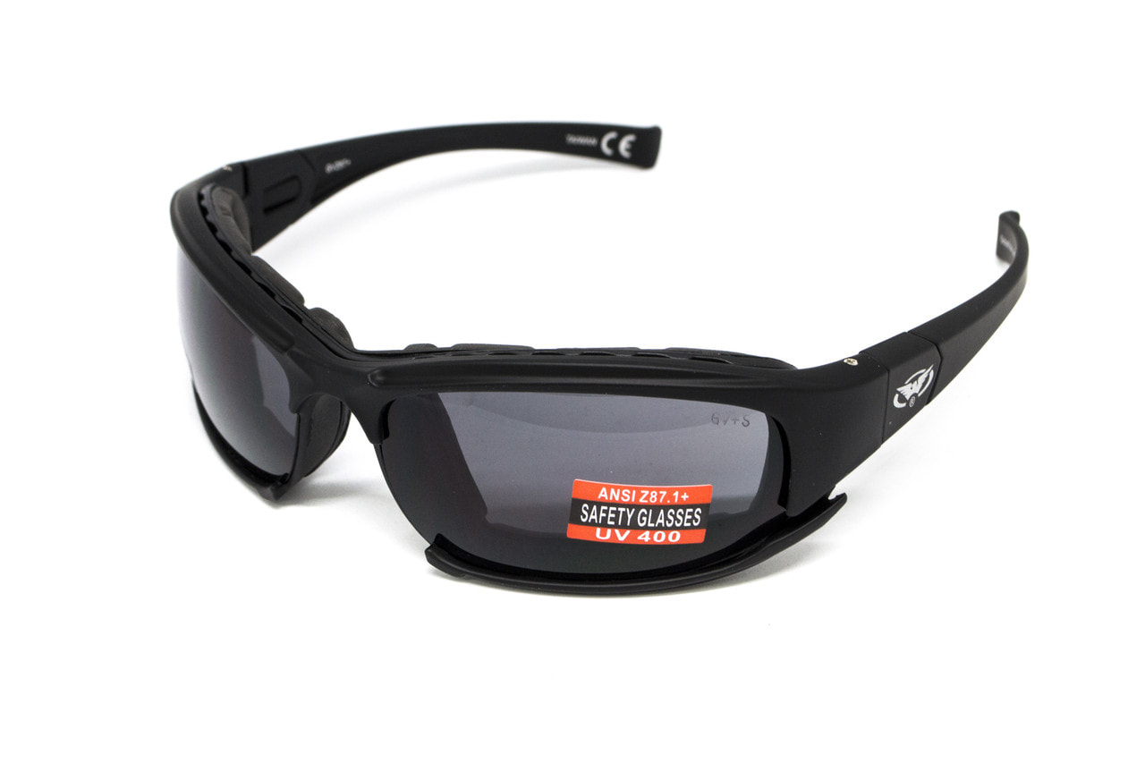Очки защитные с уплотнителем Global Vision Assault (gray) Anti-Fog, серые — фото 3