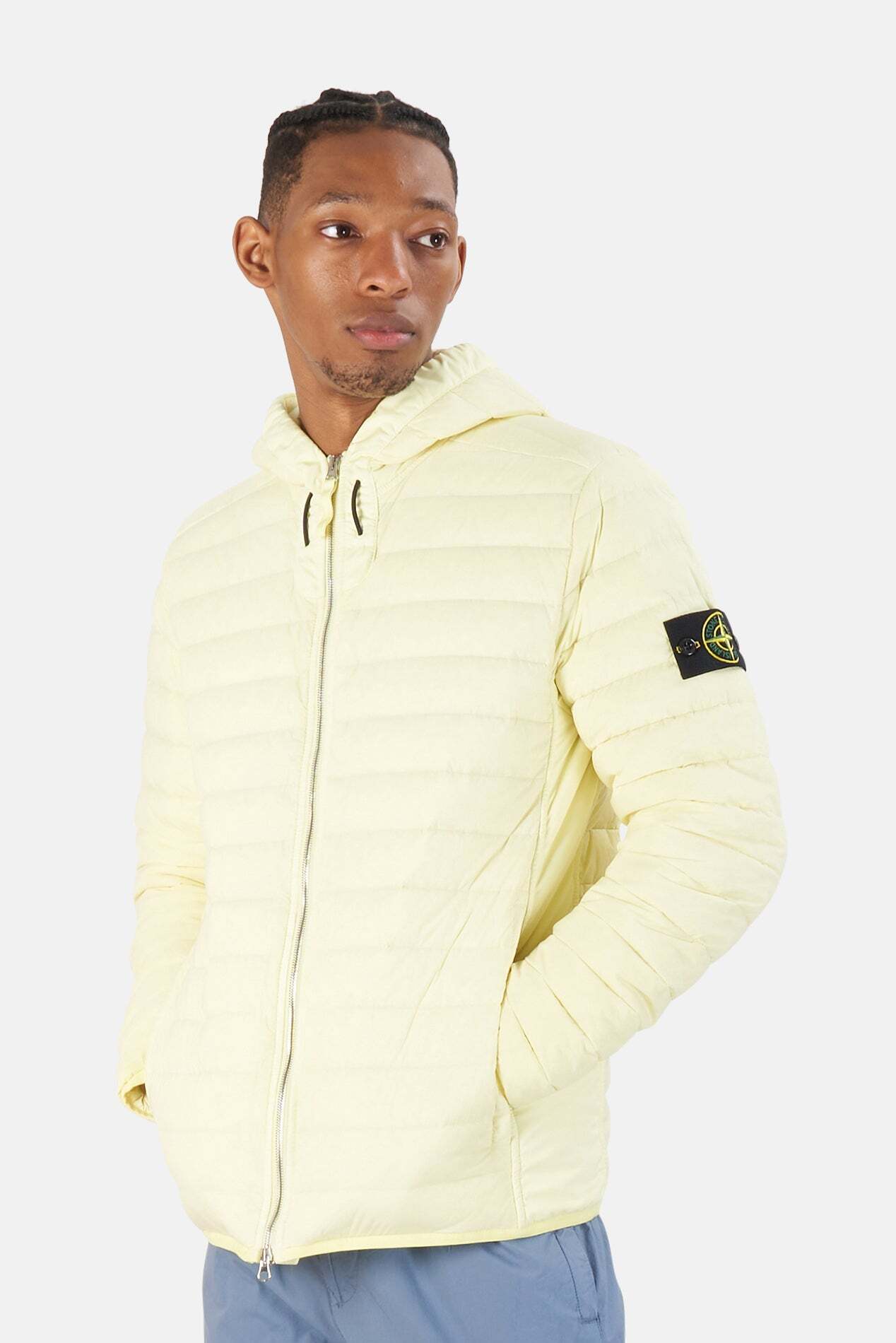 Пухова куртка Stone Island на блискавці — фото 4