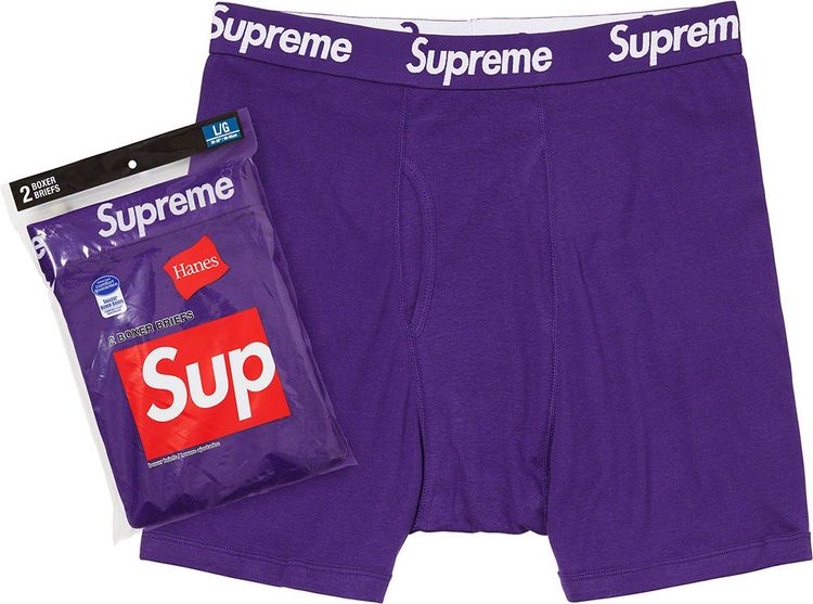 Боксери Supreme/Hanes Boxer Briefs Purple — фото 1