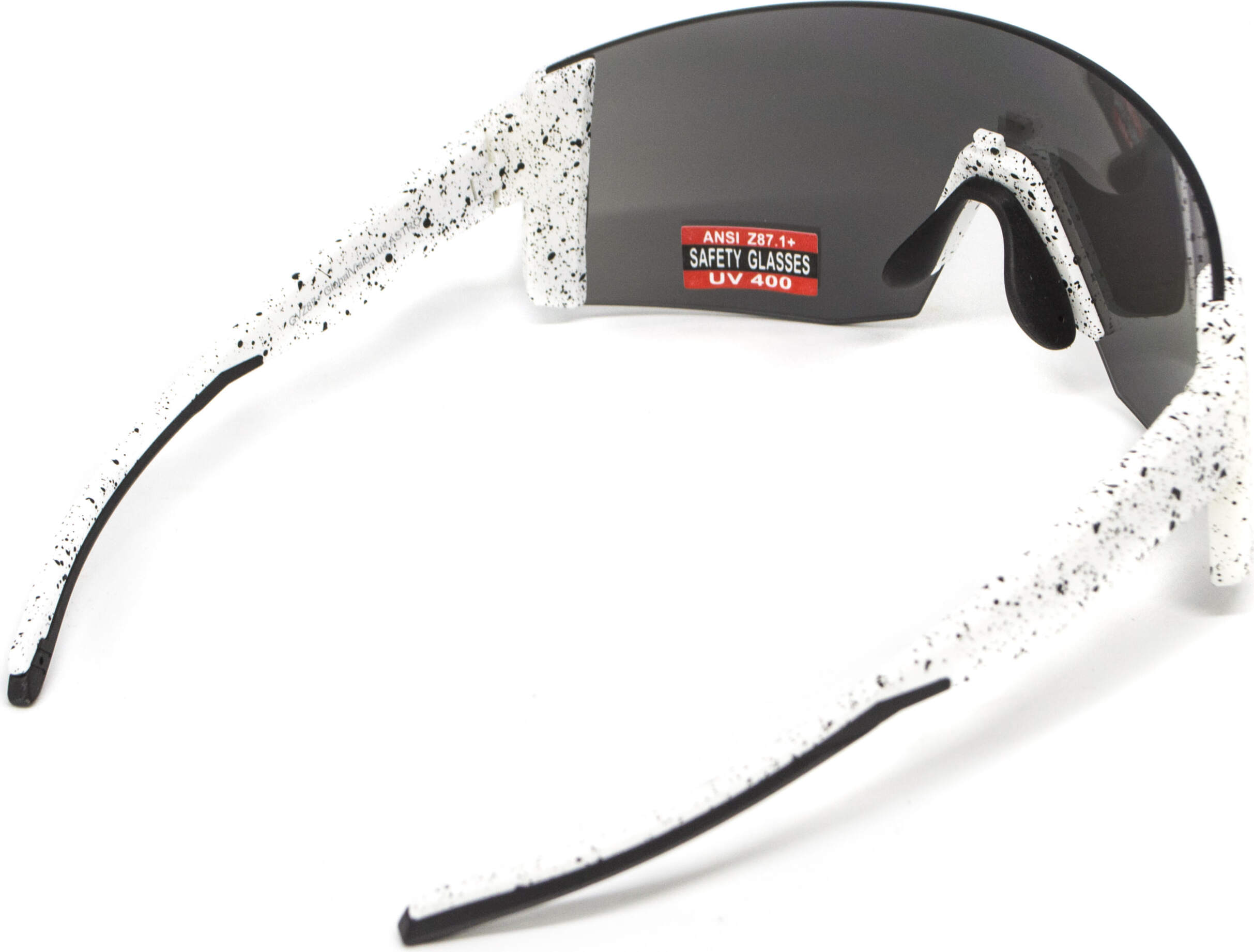 Очки защитные открытые Global Vision Astro White (G-Tech™ silver), зеркальные серые в белой оправе (с возможностью установки диоптрической вставки) — фото 6