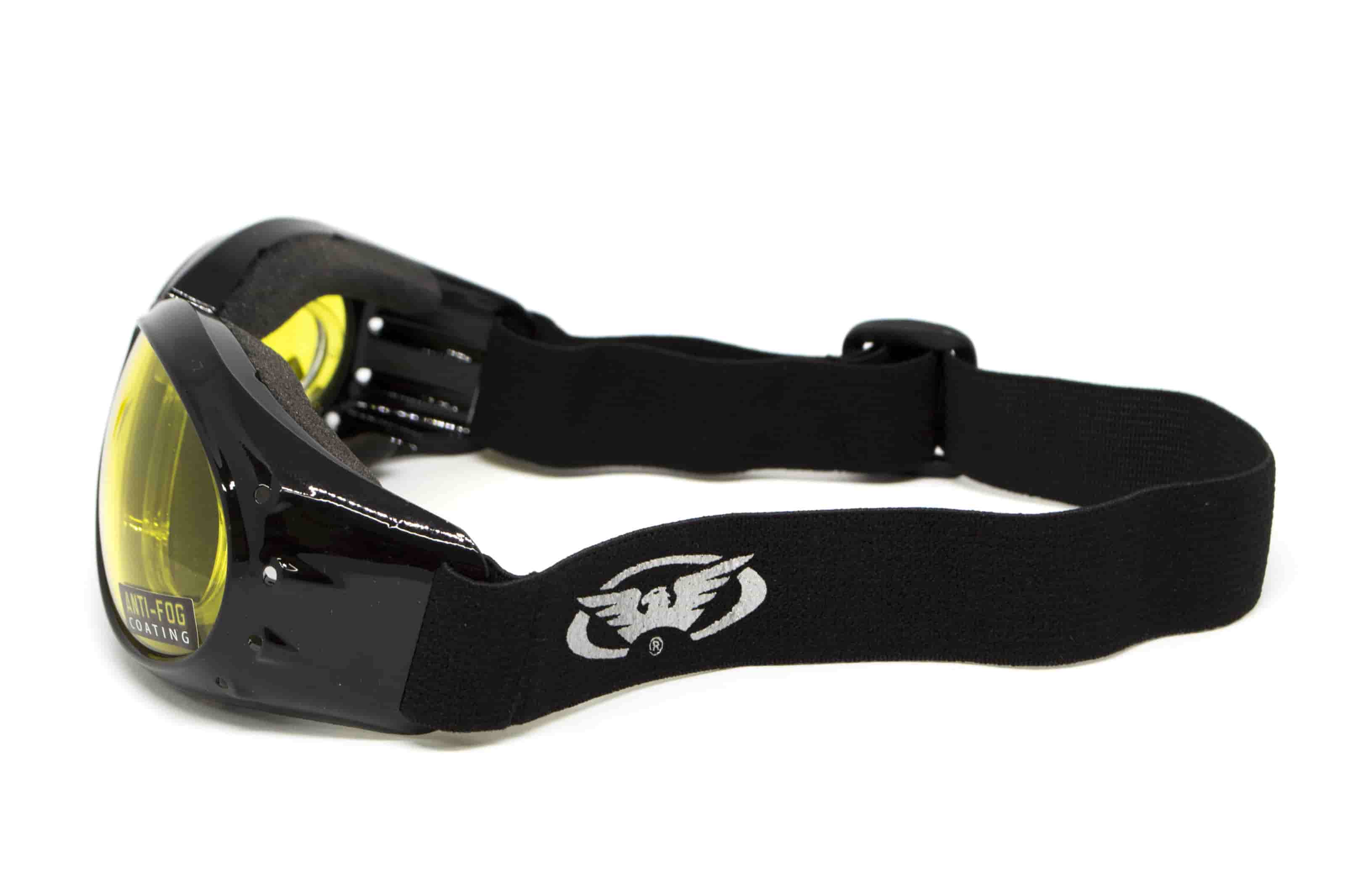 Очки защитные с уплотнителем Global Vision Eliminator RX (yellow) Anti-Fog, желтые с диоптрической вставкой — фото 3
