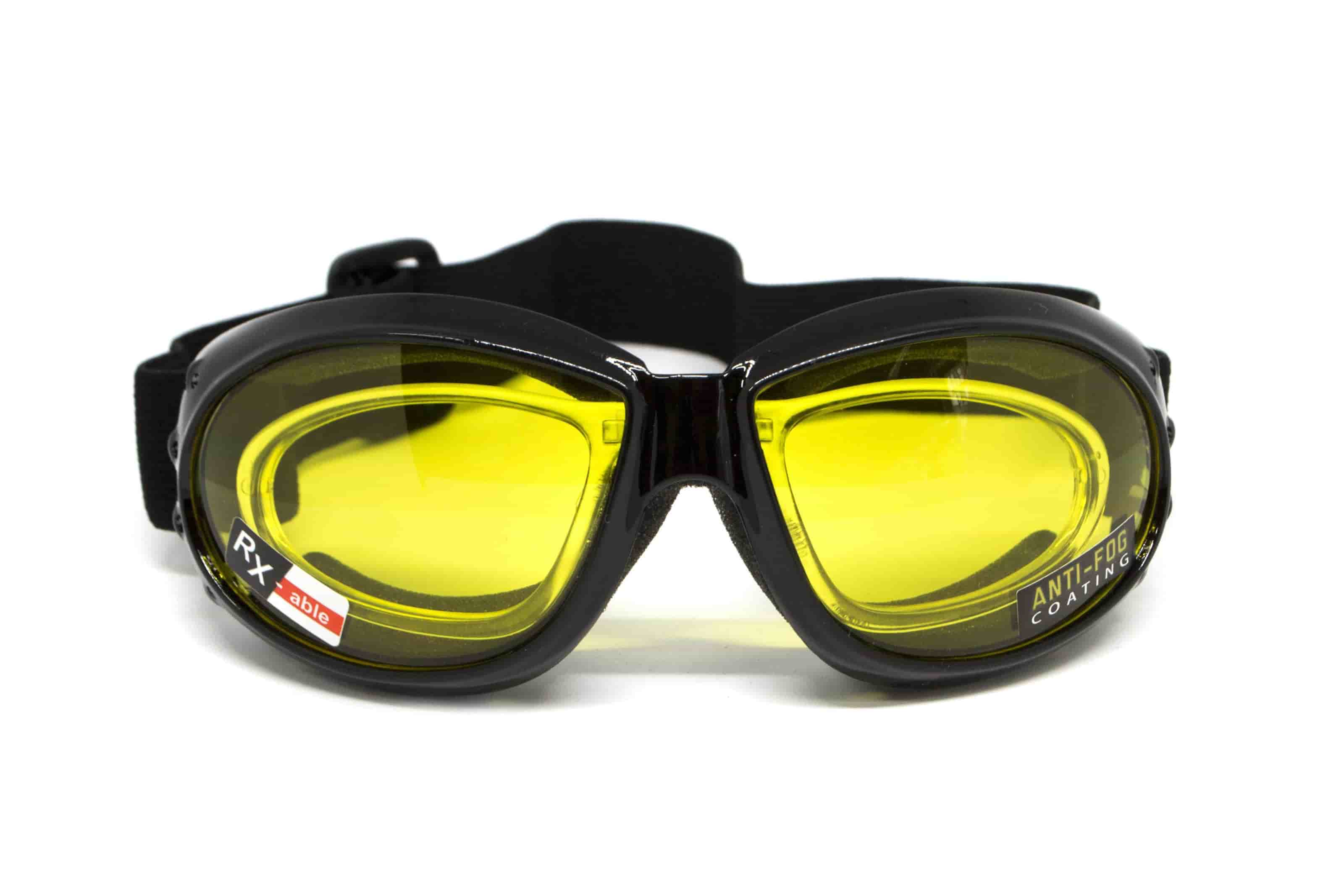 Очки защитные с уплотнителем Global Vision Eliminator RX (yellow) Anti-Fog, желтые с диоптрической вставкой — фото 4