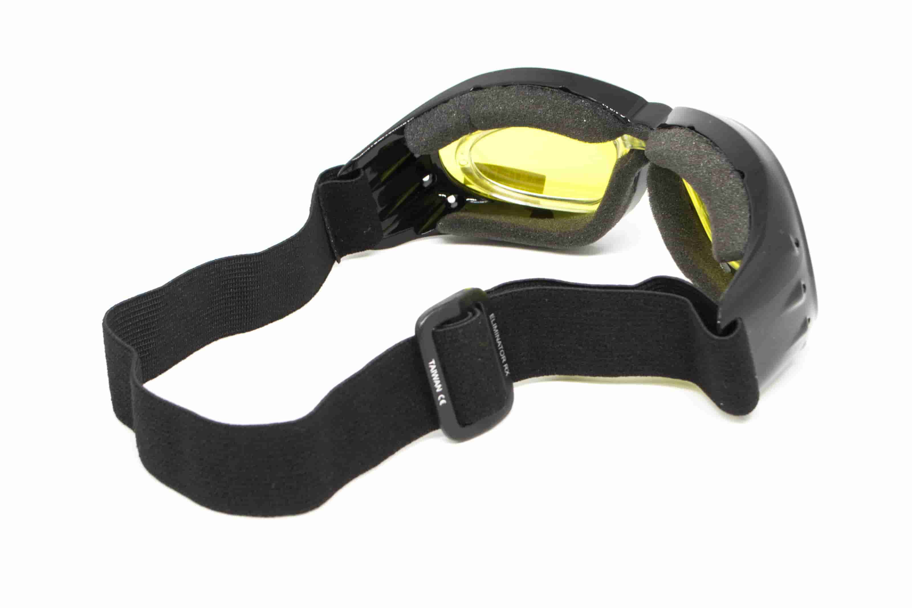 Очки защитные с уплотнителем Global Vision Eliminator RX (yellow) Anti-Fog, желтые с диоптрической вставкой — фото 6