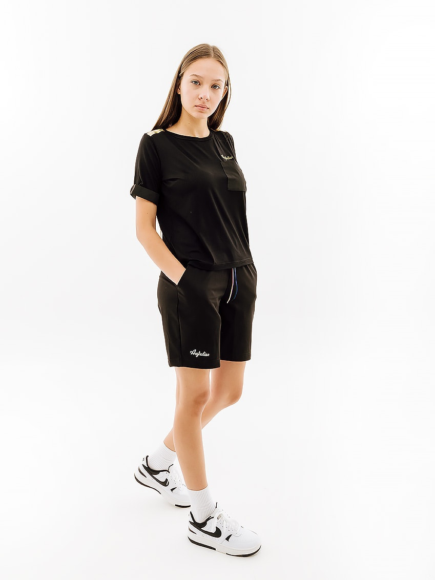 Футболка жіноча Australian Gold Tape Jersey V Tee Black (LSDTS0028-003) — фото 5