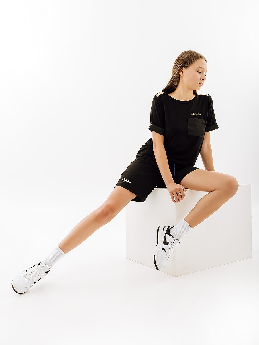 Футболка жіноча Australian Gold Tape Jersey V Tee Black (LSDTS0028-003) — фото 6