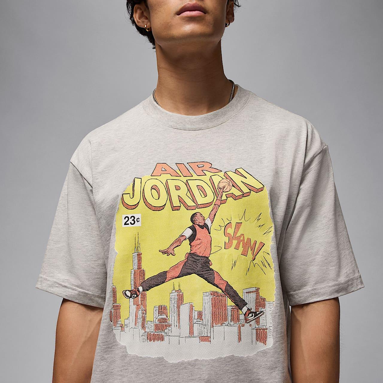 Футболка чоловіча Jordan Nc Comic Ss Crew Grey (IF0784-050) — фото 5