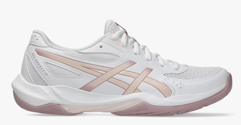 Кросівки для сквошу Asics Rocket 12 White/Pearl Pink 9.5 — фото 1