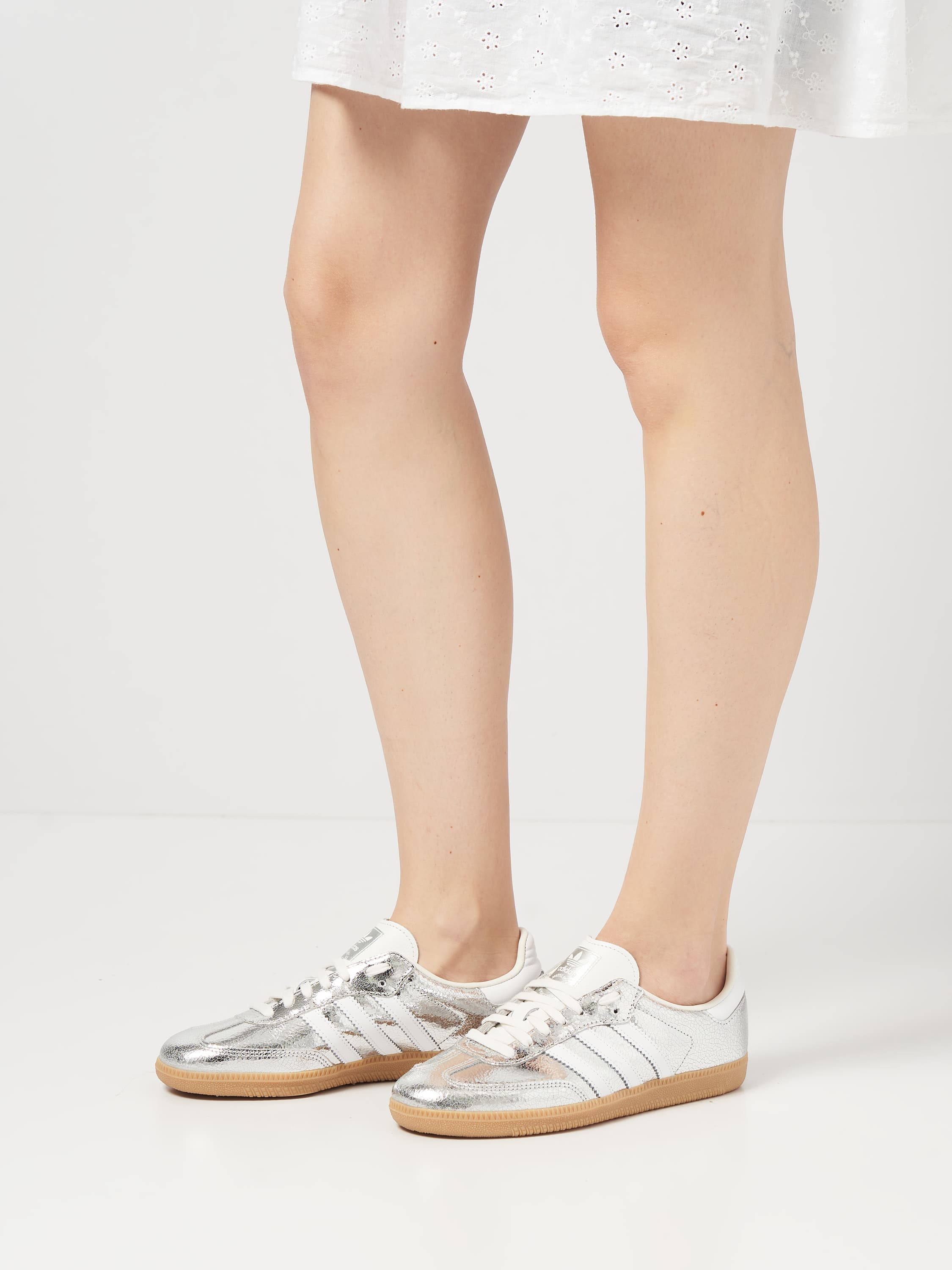 Adidas Wmns Samba OG 'Cracked Metallic Pack - Silver' — фото 4