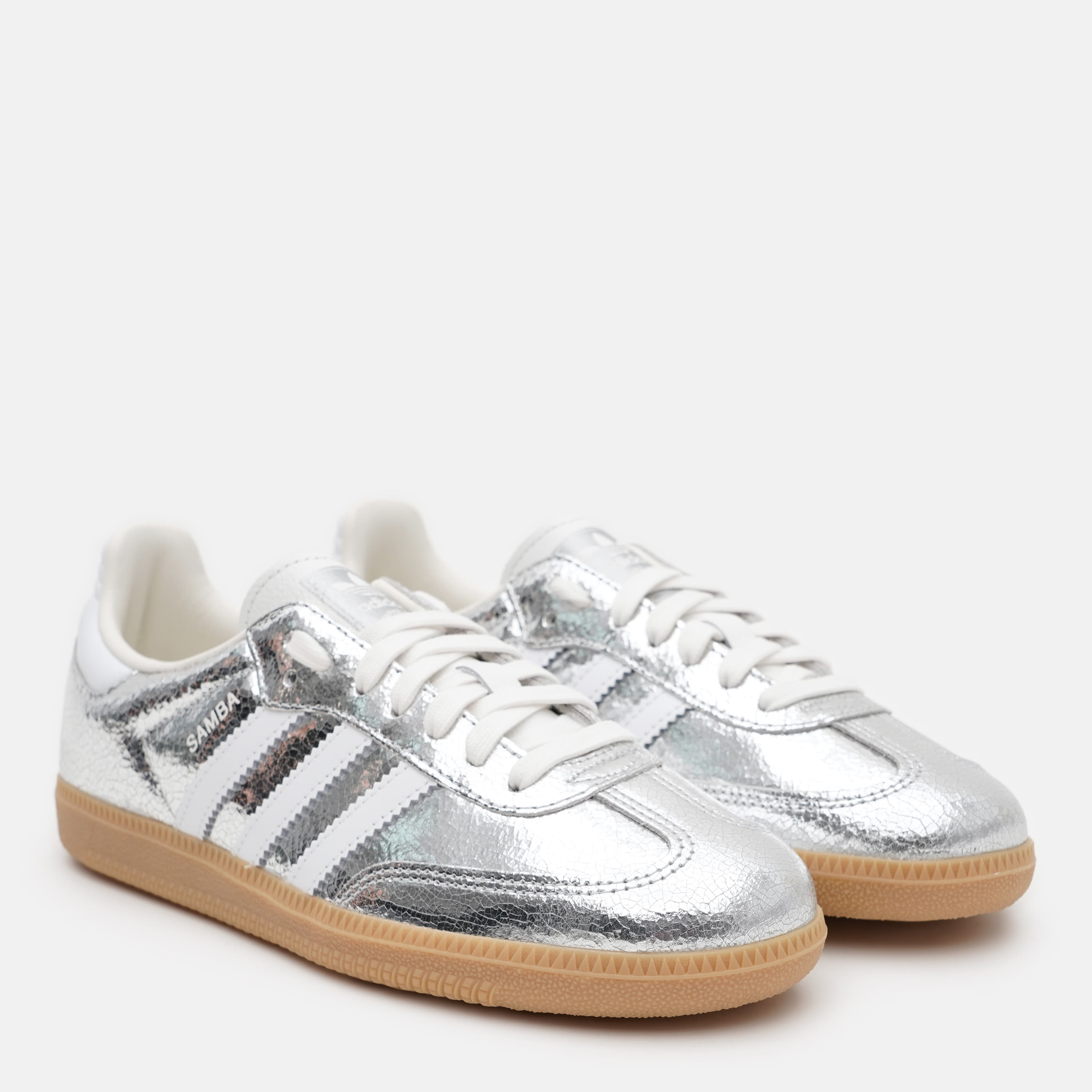 Adidas Wmns Samba OG 'Cracked Metallic Pack - Silver' — фото 6