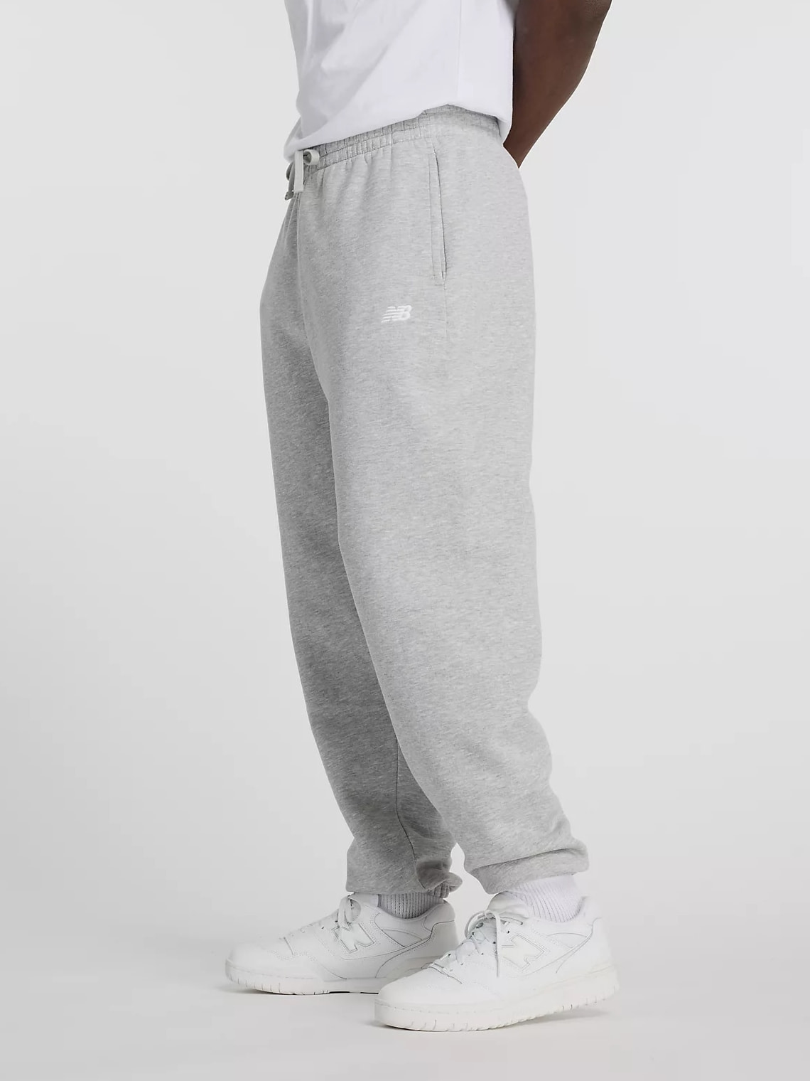 Брюки чоловічі New Balance Brushed Back Small Logo Joggers Grey (MP41503AG) — фото 4