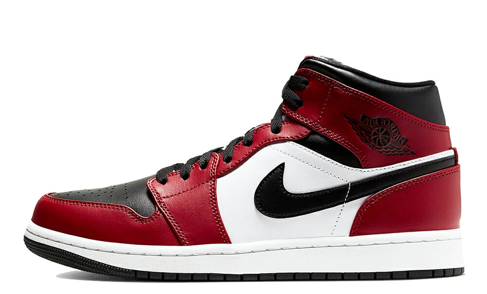 Кросівки чоловічі Jordan 1 Mid Red/White (554724-069) — фото 1