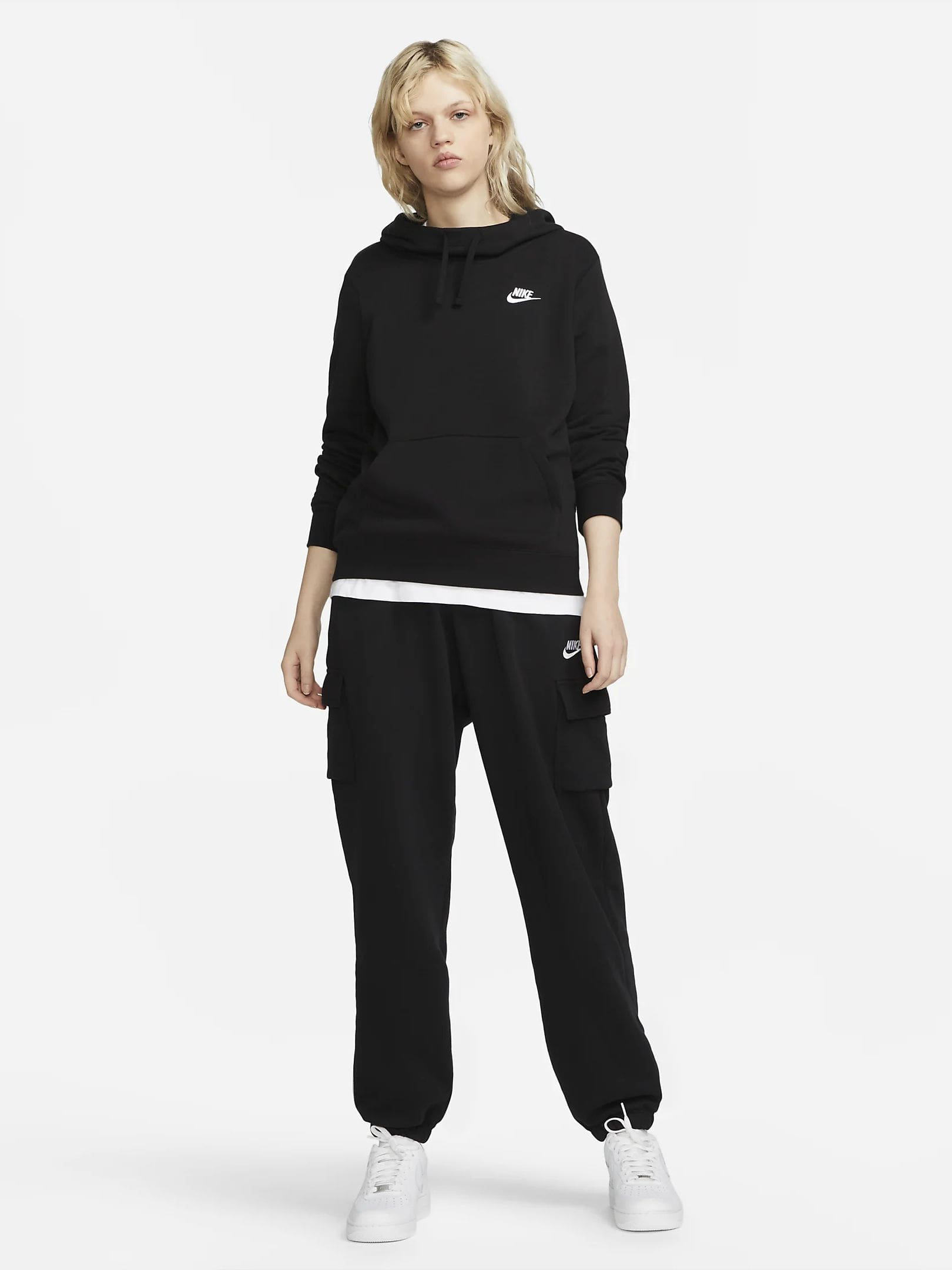 Брюки жіночі Nike Nsw Club Fleece Cargo Pants Black Dq5196-010 (DQ5196-010) — фото 3