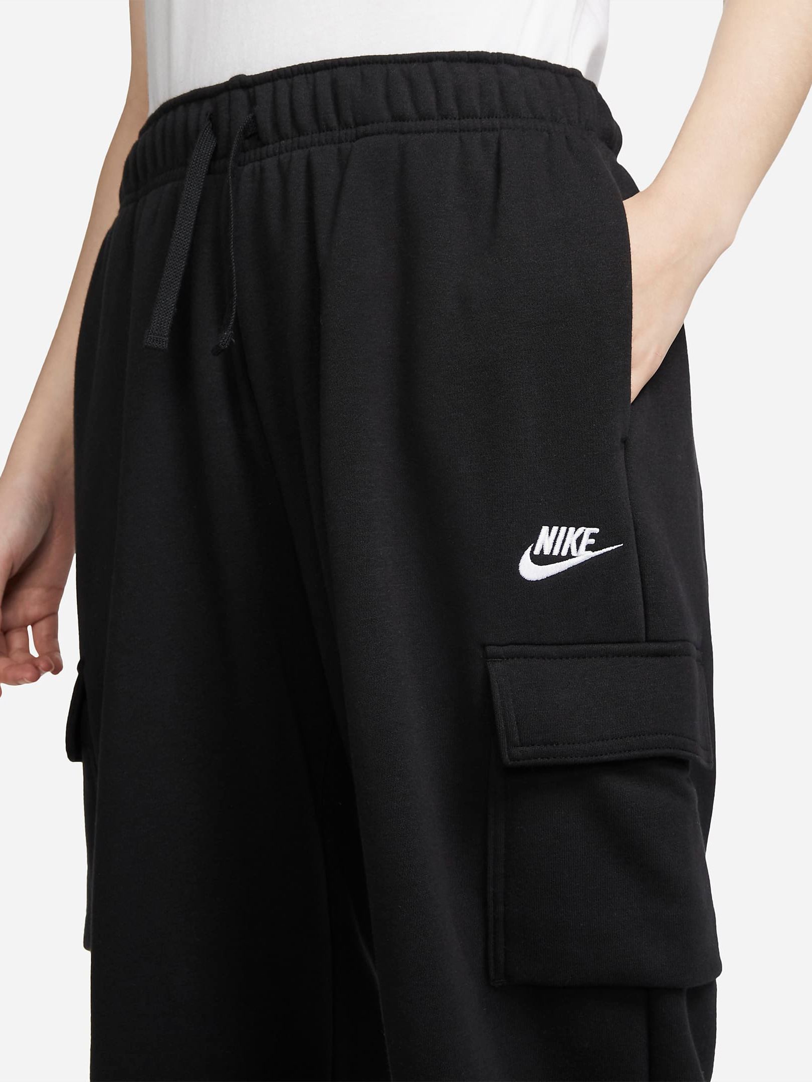 Брюки жіночі Nike Nsw Club Fleece Cargo Pants Black Dq5196-010 (DQ5196-010) — фото 4