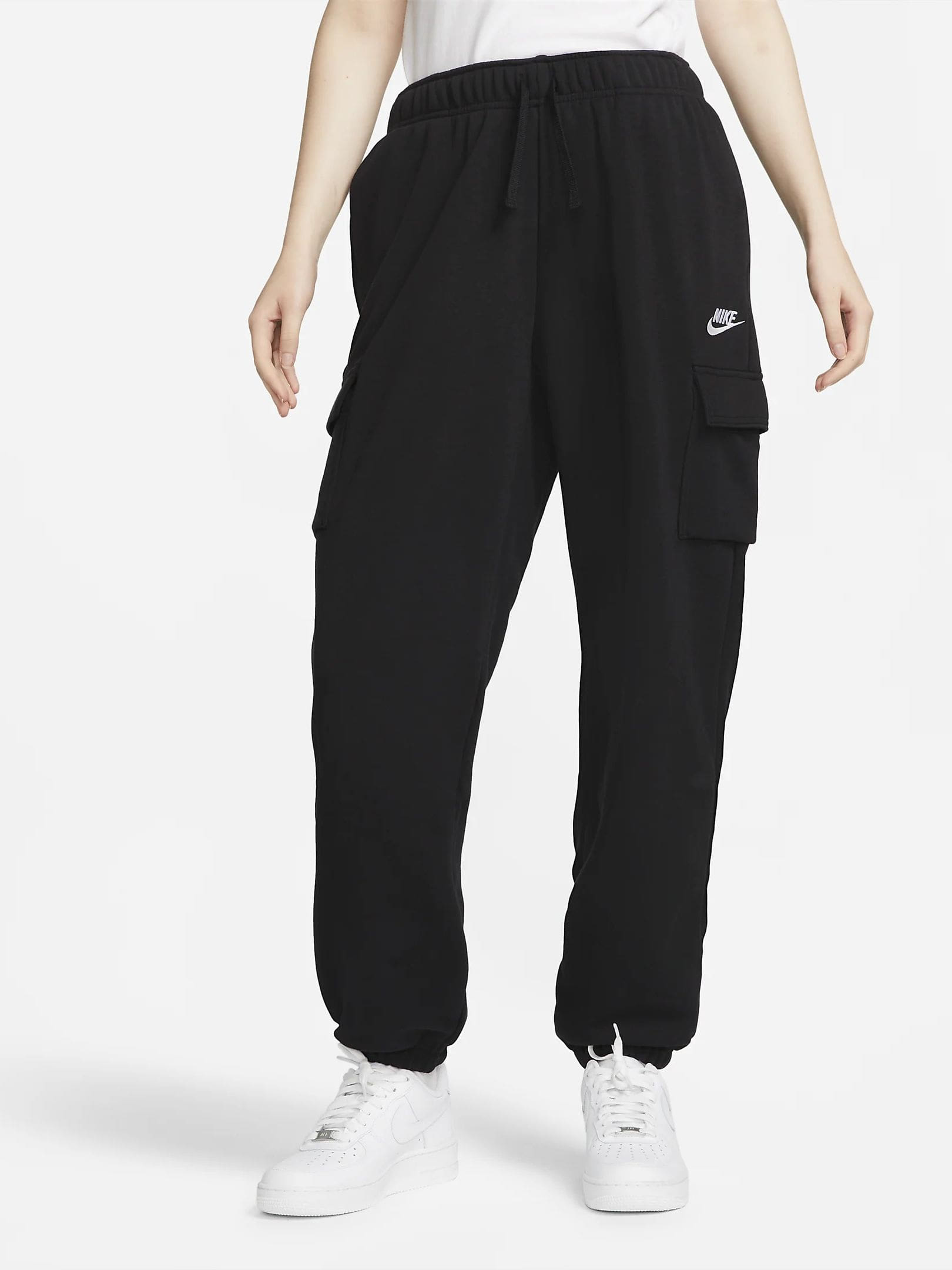 Брюки жіночі Nike Nsw Club Fleece Cargo Pants Black Dq5196-010 (DQ5196-010) — фото 5