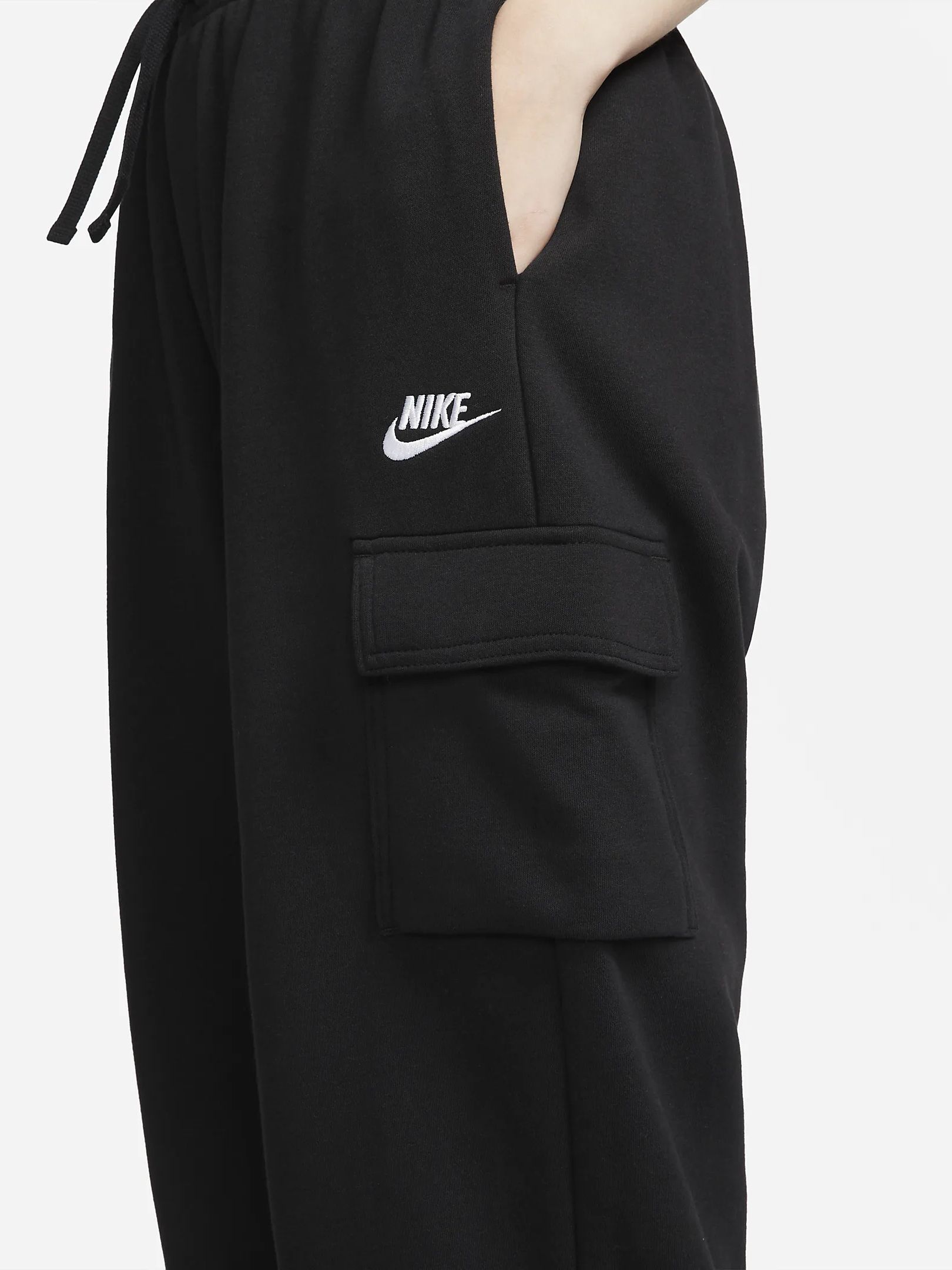 Брюки жіночі Nike Nsw Club Fleece Cargo Pants Black Dq5196-010 (DQ5196-010) — фото 6
