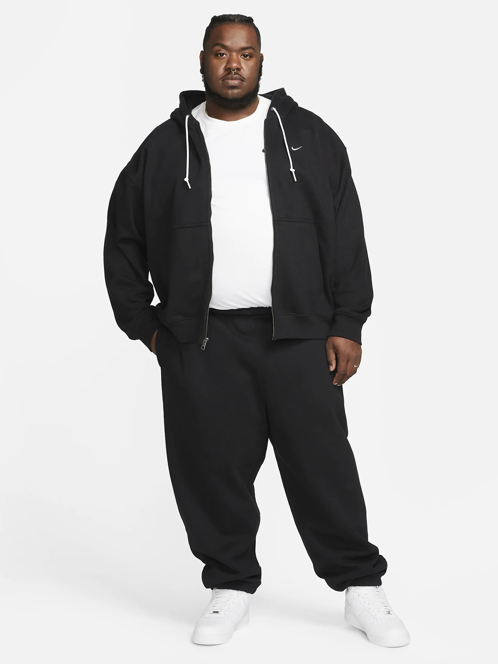 Кофта чоловіча Nike Solo Swoosh Fullzip Hoodie (DR0403-010) — фото 3