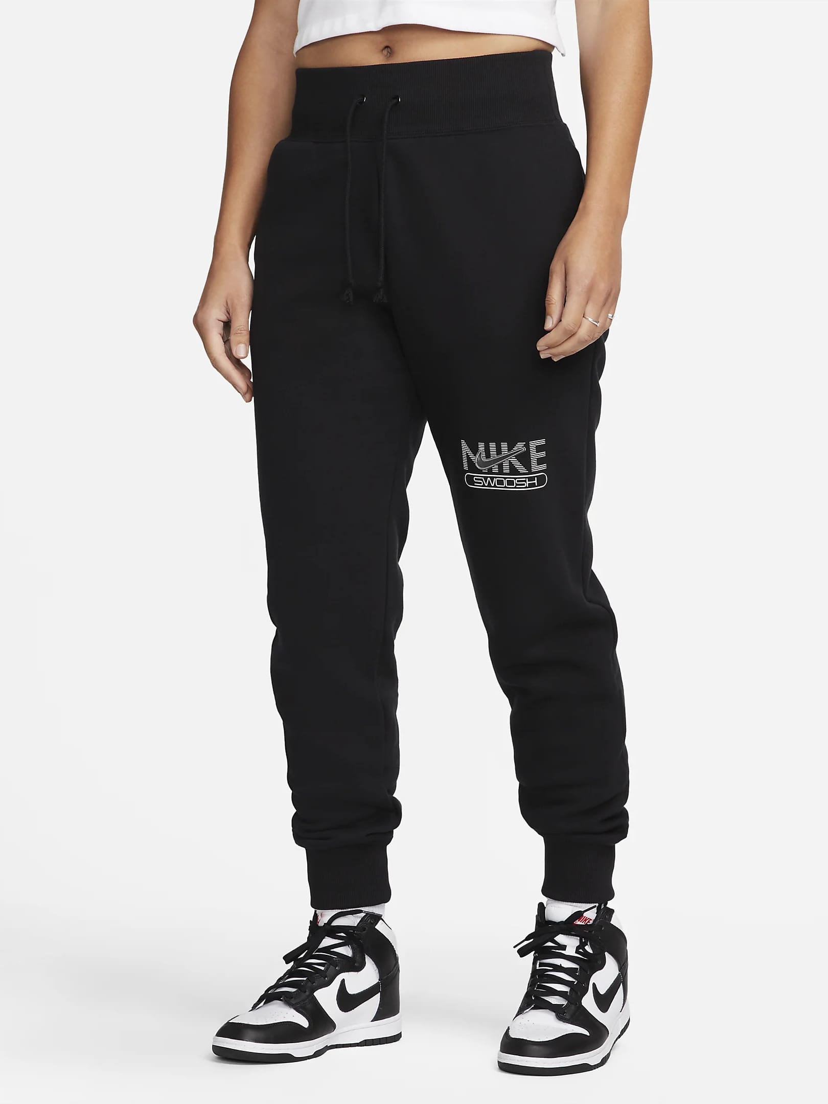 Брюки жіночі Nike Sportswear Swoosh Fleece Jogger (DR5615-010) — фото 1